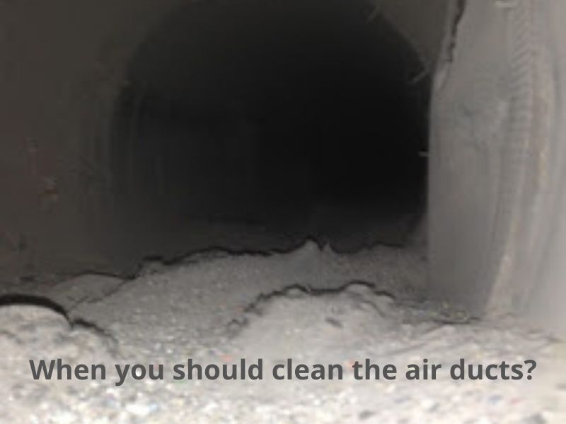 When you should clean the air ducts