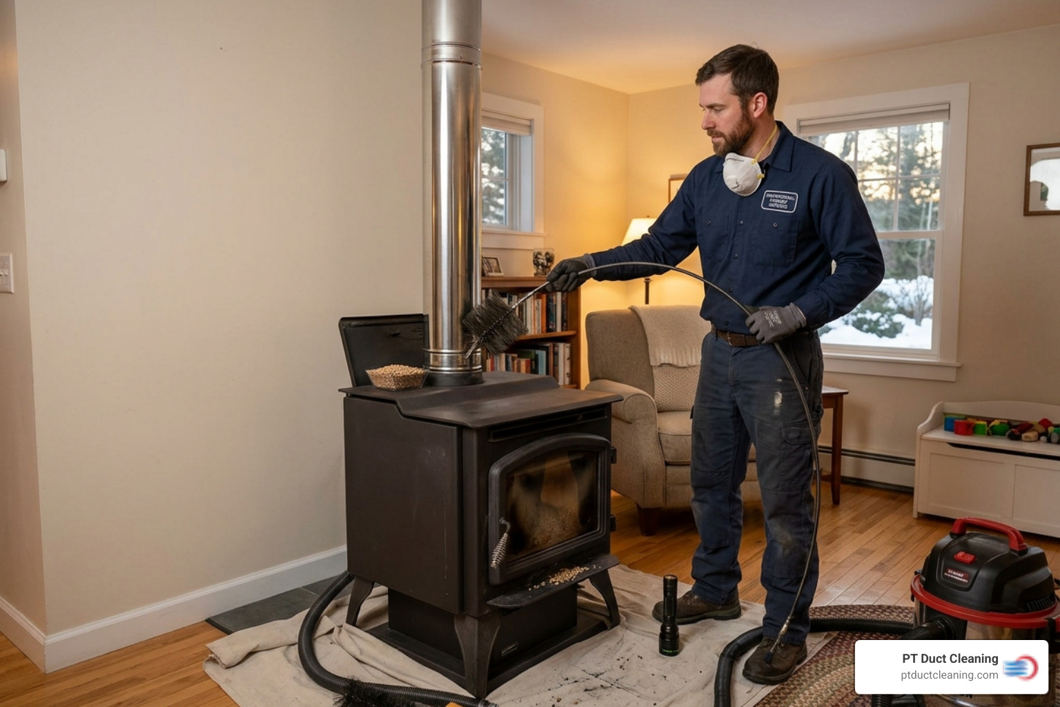 pellet stove chimney sweep