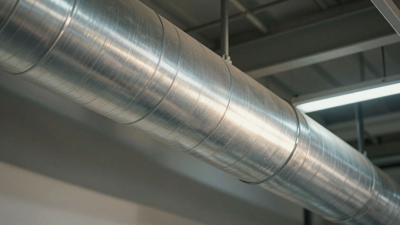Clean commercial air duct interior