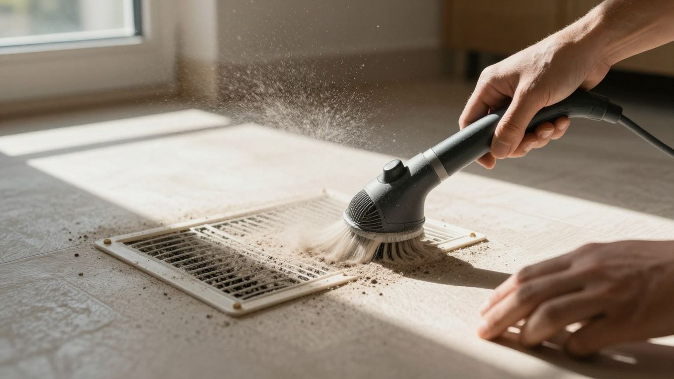 Professional cleaning air ducts for healthier home air.