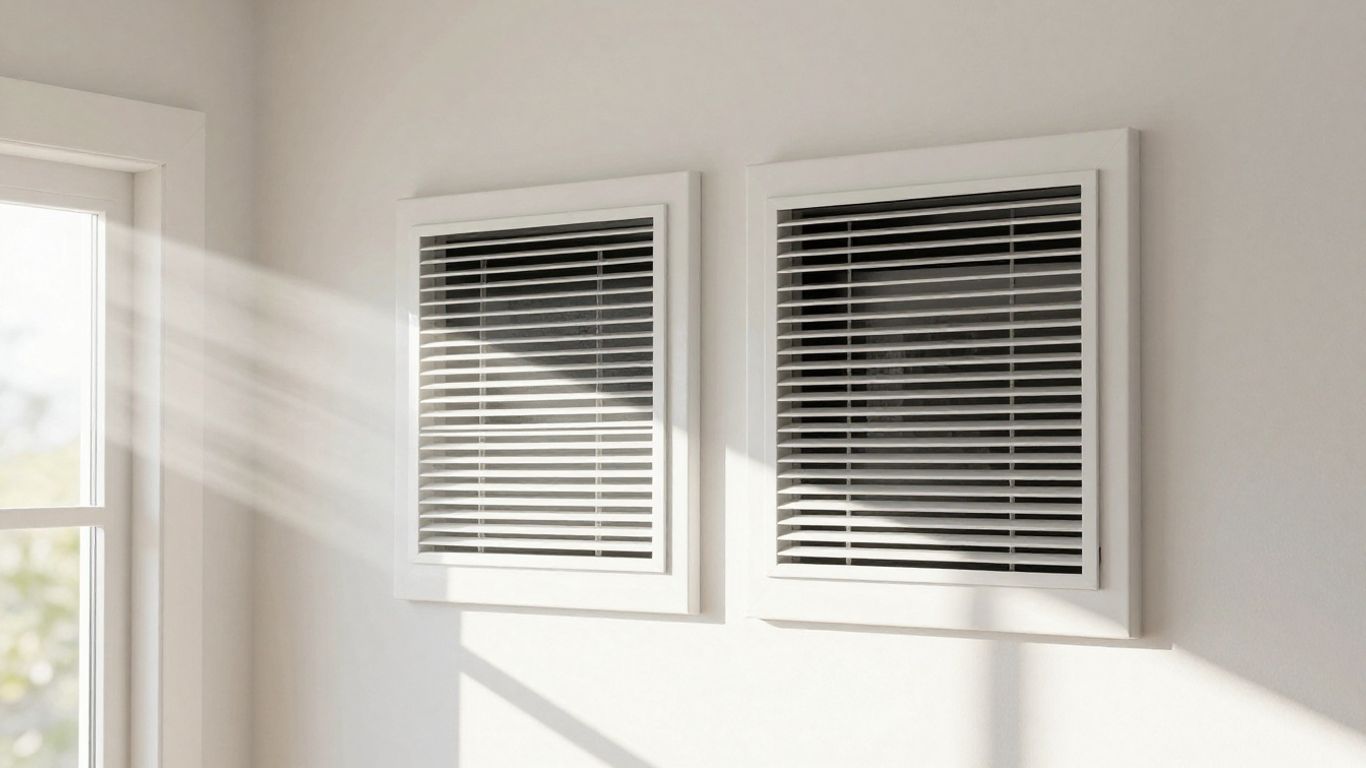 Clean air vents in a bright, sunny home.